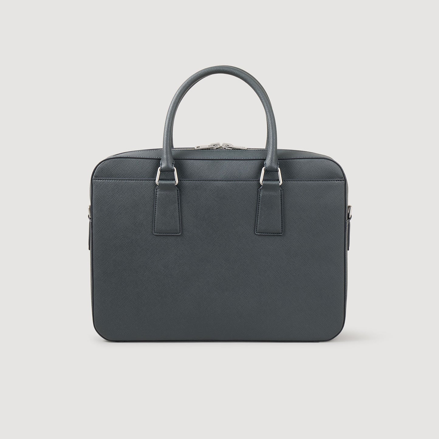 Downtown Large Update Reconstituted Leather Briefcase Steel