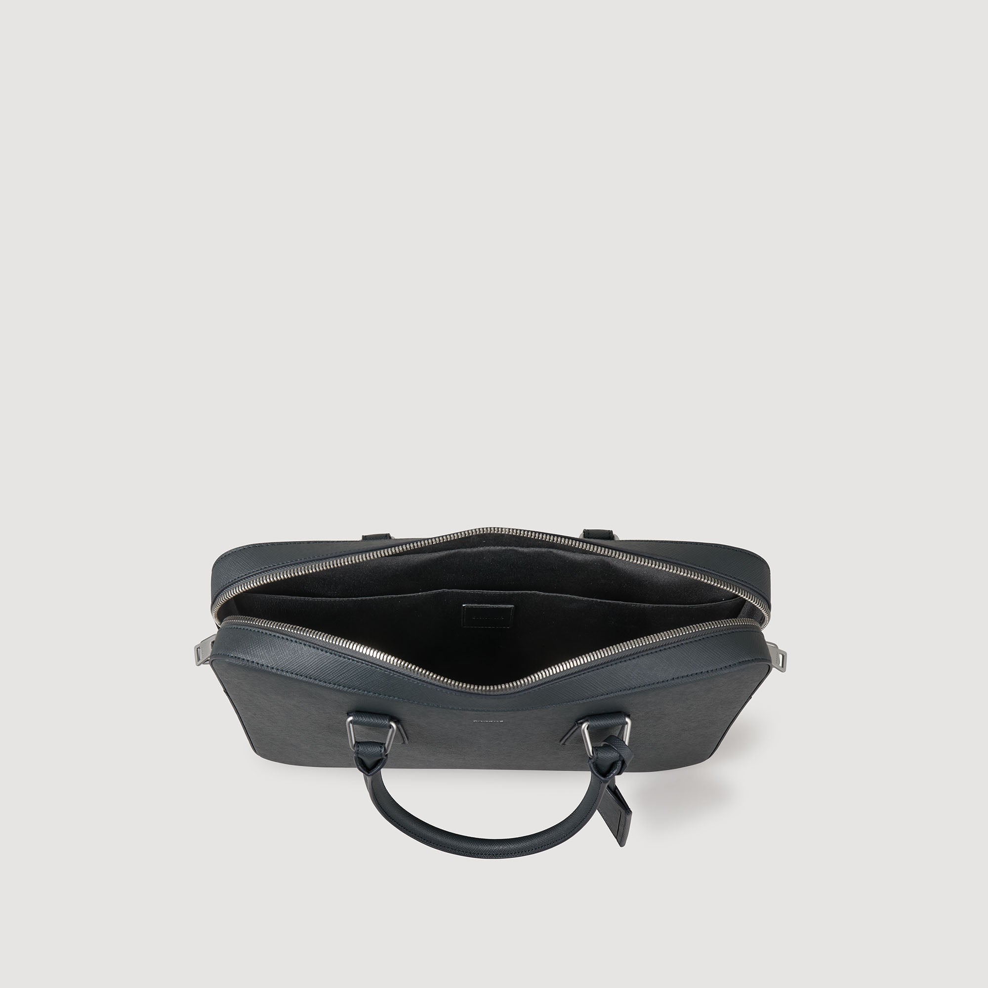 Downtown Large Update Reconstituted Leather Briefcase Steel