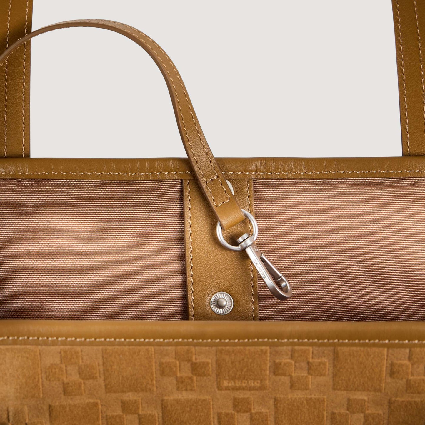 Tote Square Cross Suede Split Leather Shopping Bag Camel