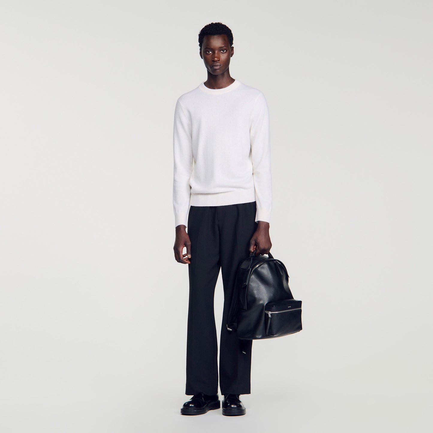 Backpack Regrain Reconstituted leather rucksack Black