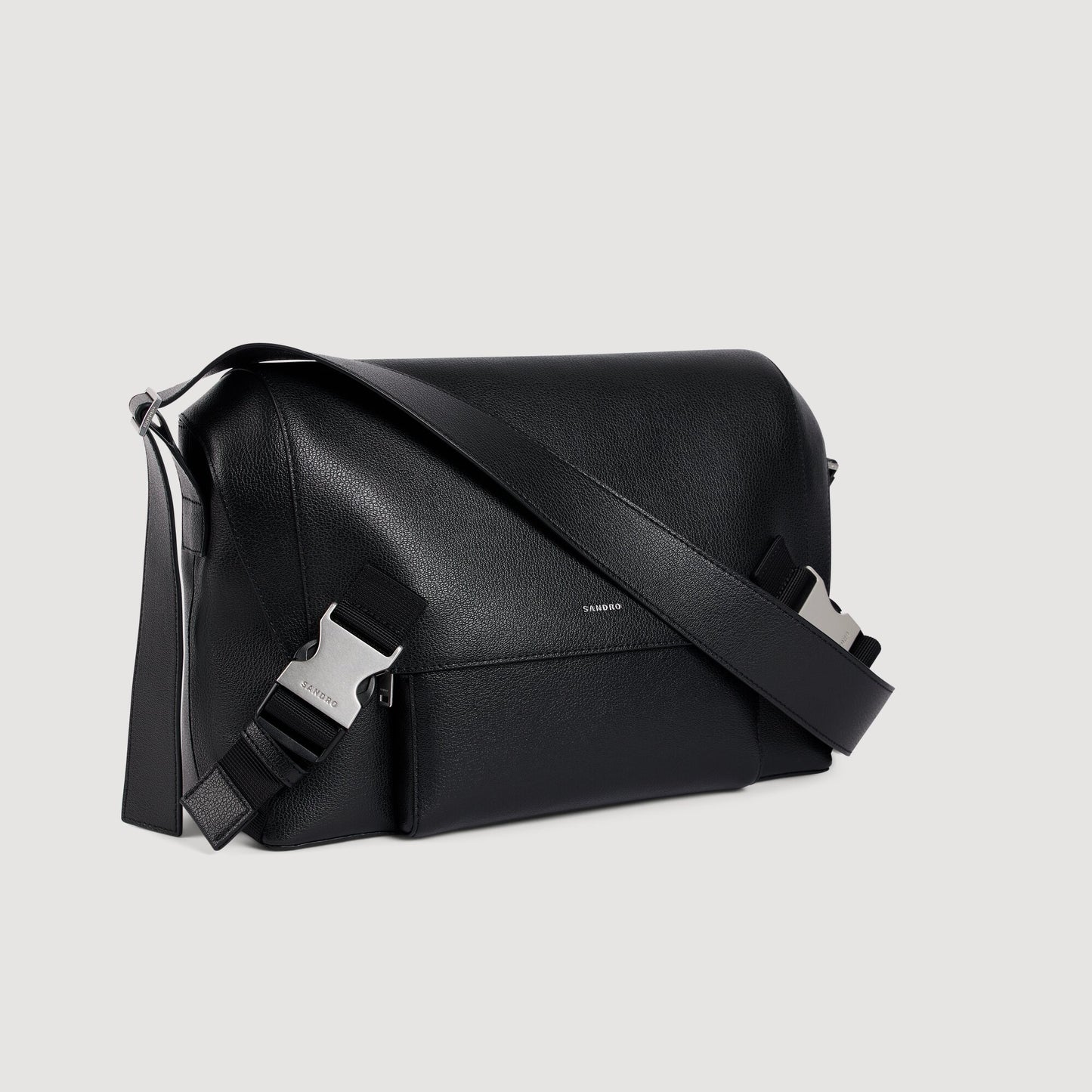 Satchel Small Small reconstituted leather bag Black