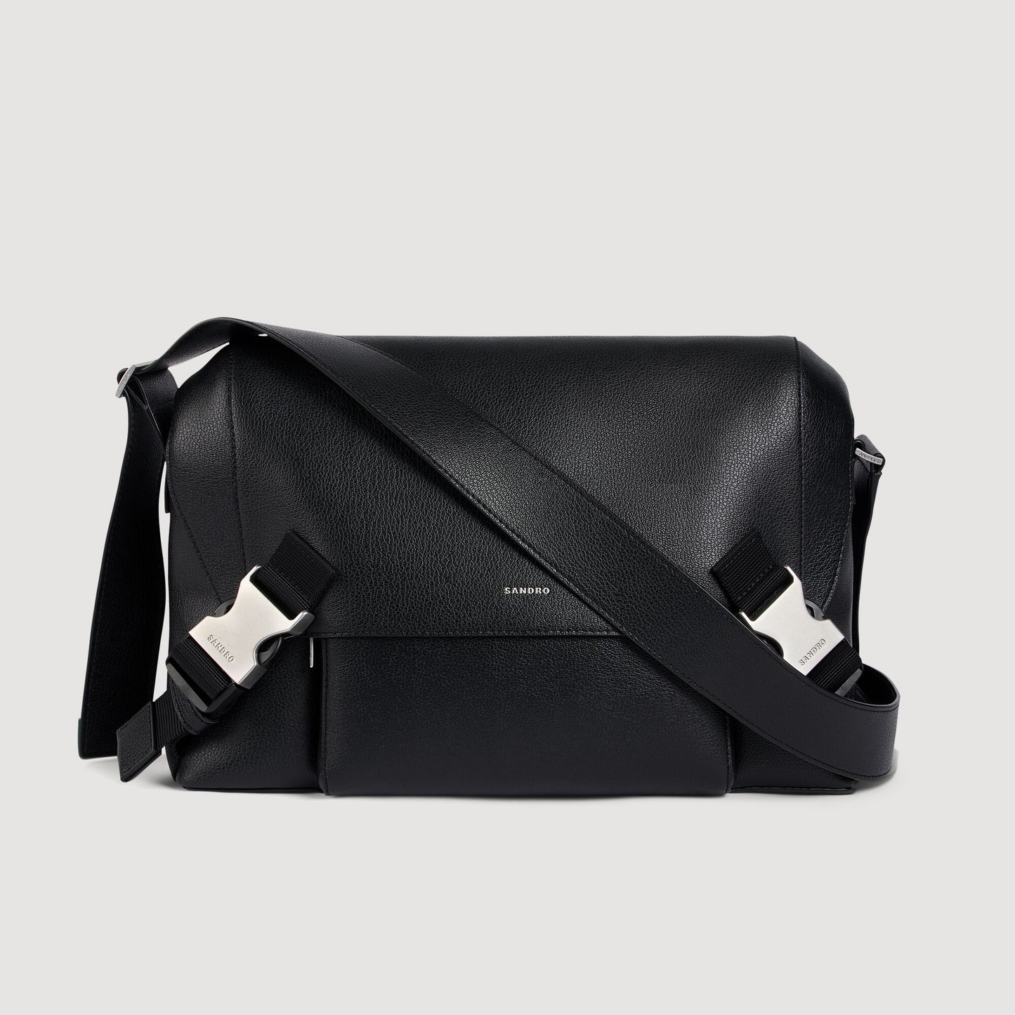 Satchel Small Small reconstituted leather bag Black