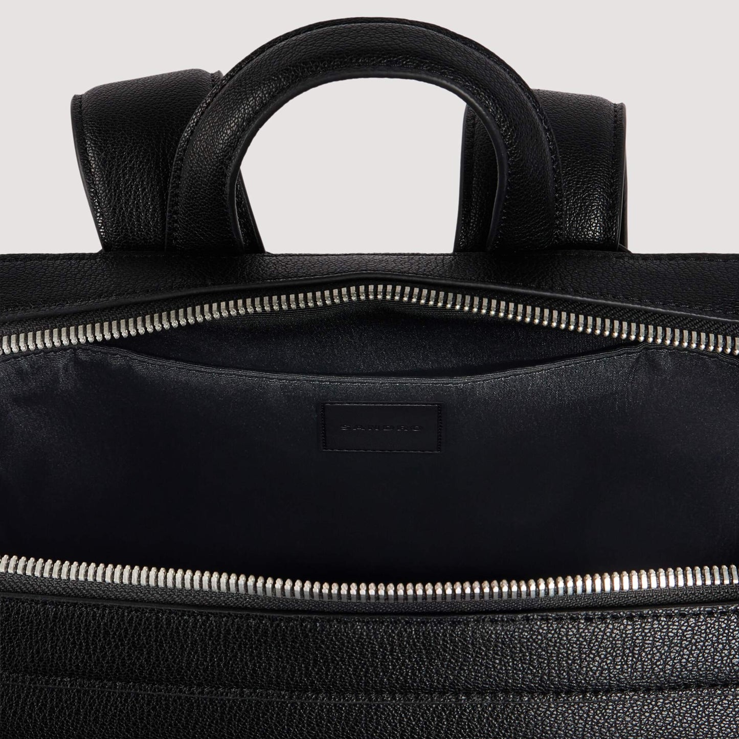 Backpack Vertical Regrain Reconstituted leather rucksack Black