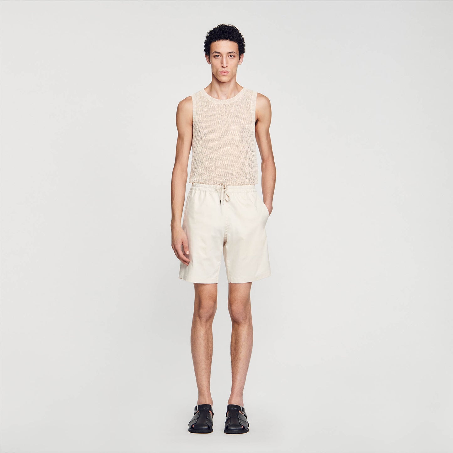 Cotton-Shorts Light Beige