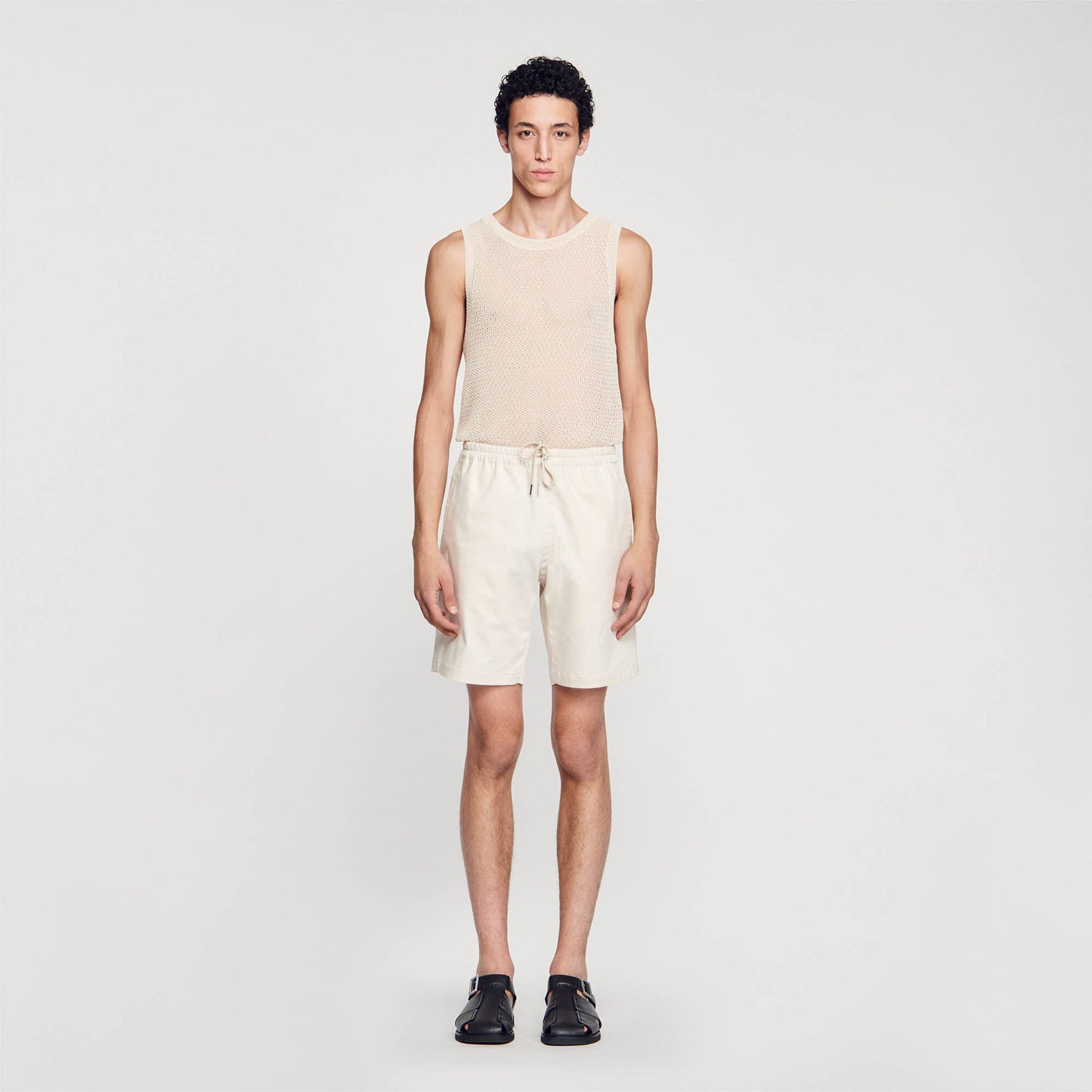 Cotton-Shorts Light Beige