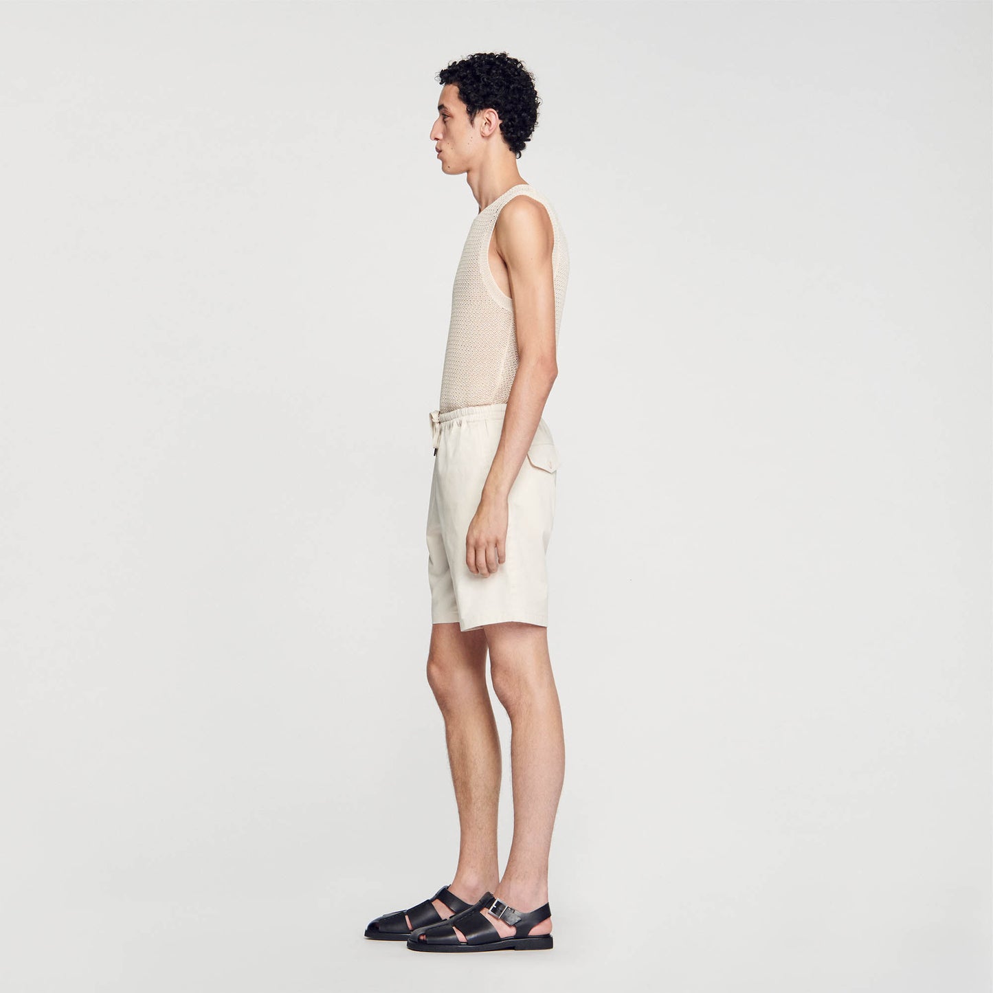 Cotton-Shorts Light Beige