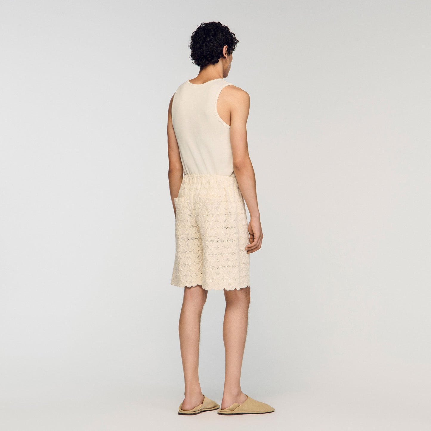 Flower Lace Short Broderie Anglaise Cotton Shorts Ecru