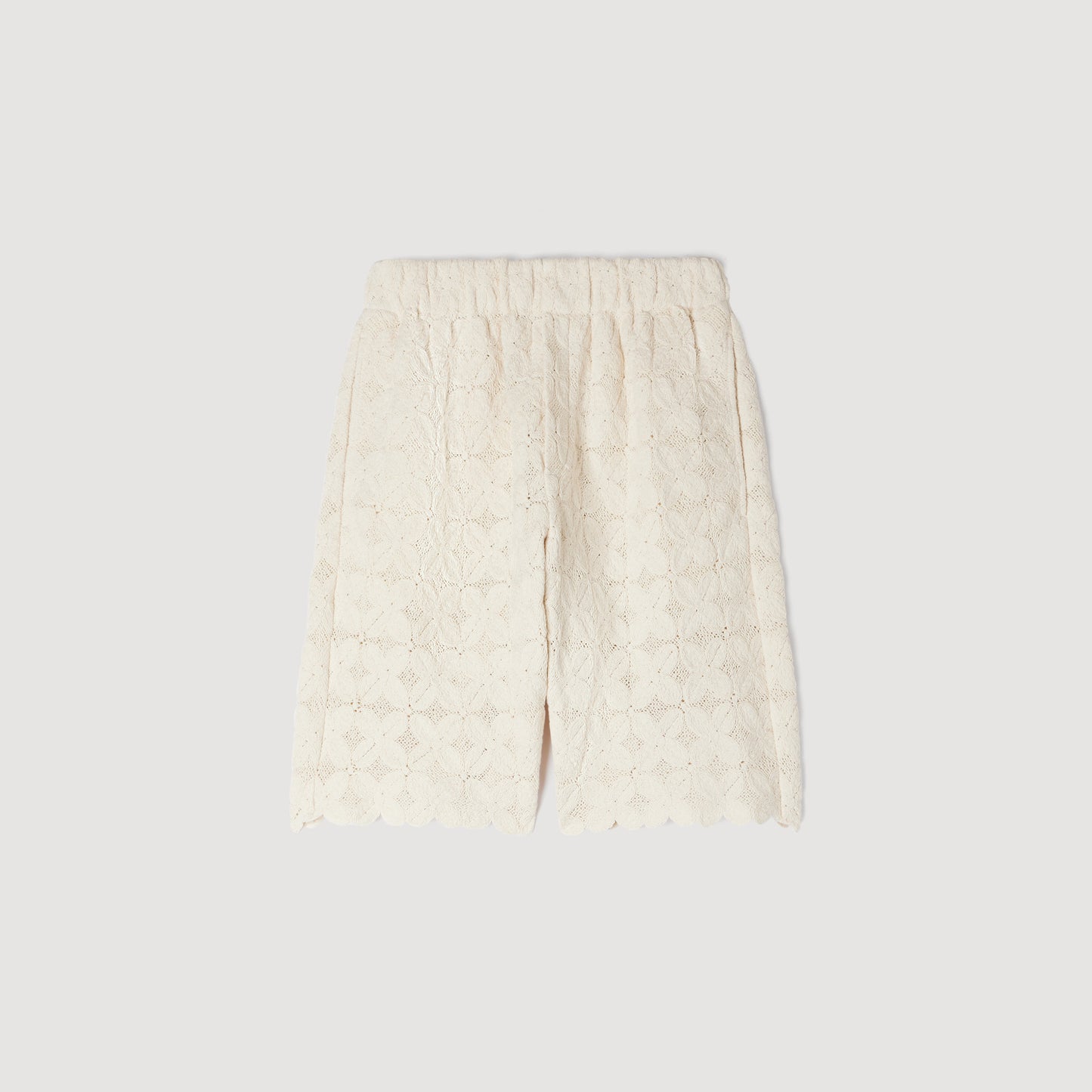 Flower Lace Short Broderie Anglaise Cotton Shorts Ecru