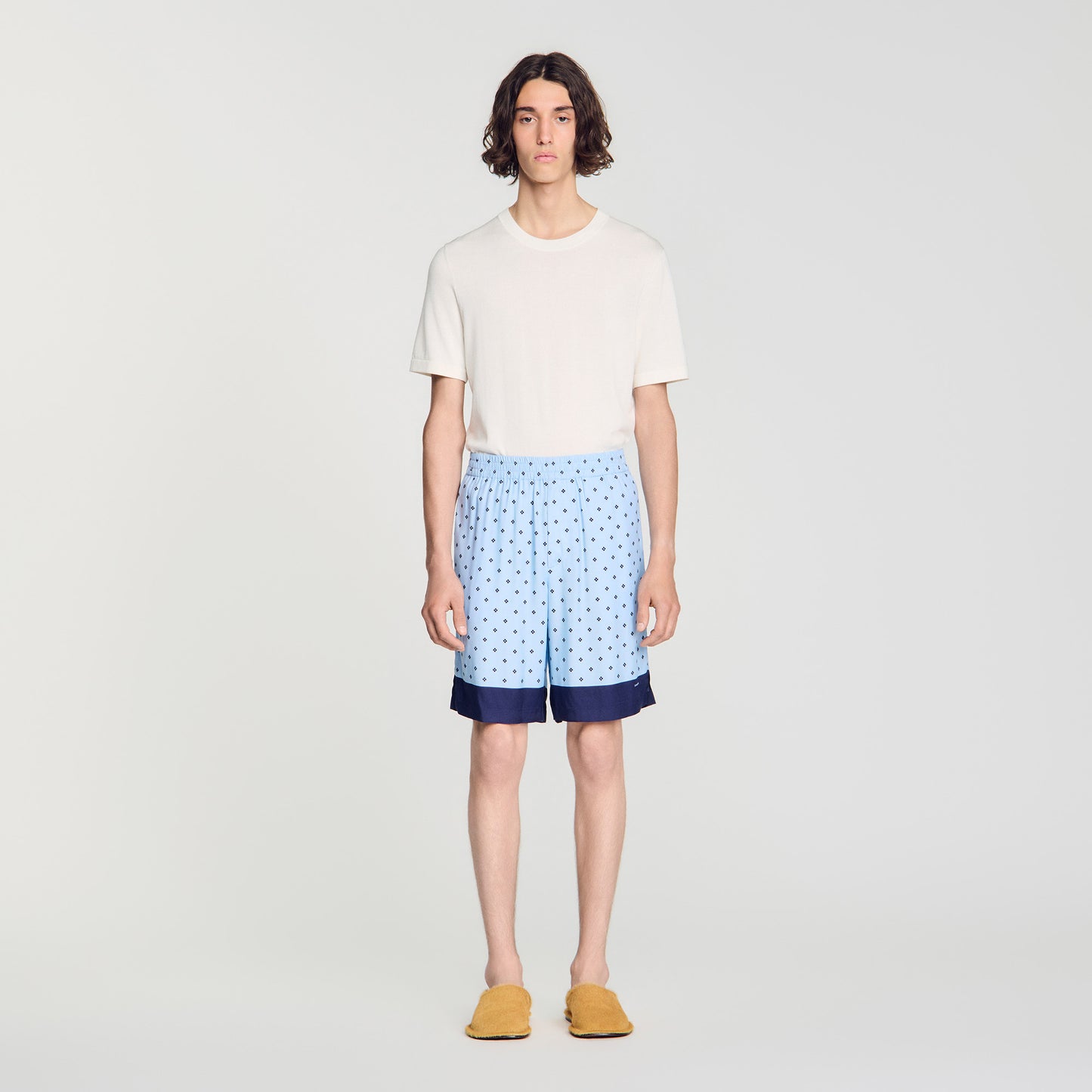 Micro Cross Short Square Cross patterned shorts Sky Blue