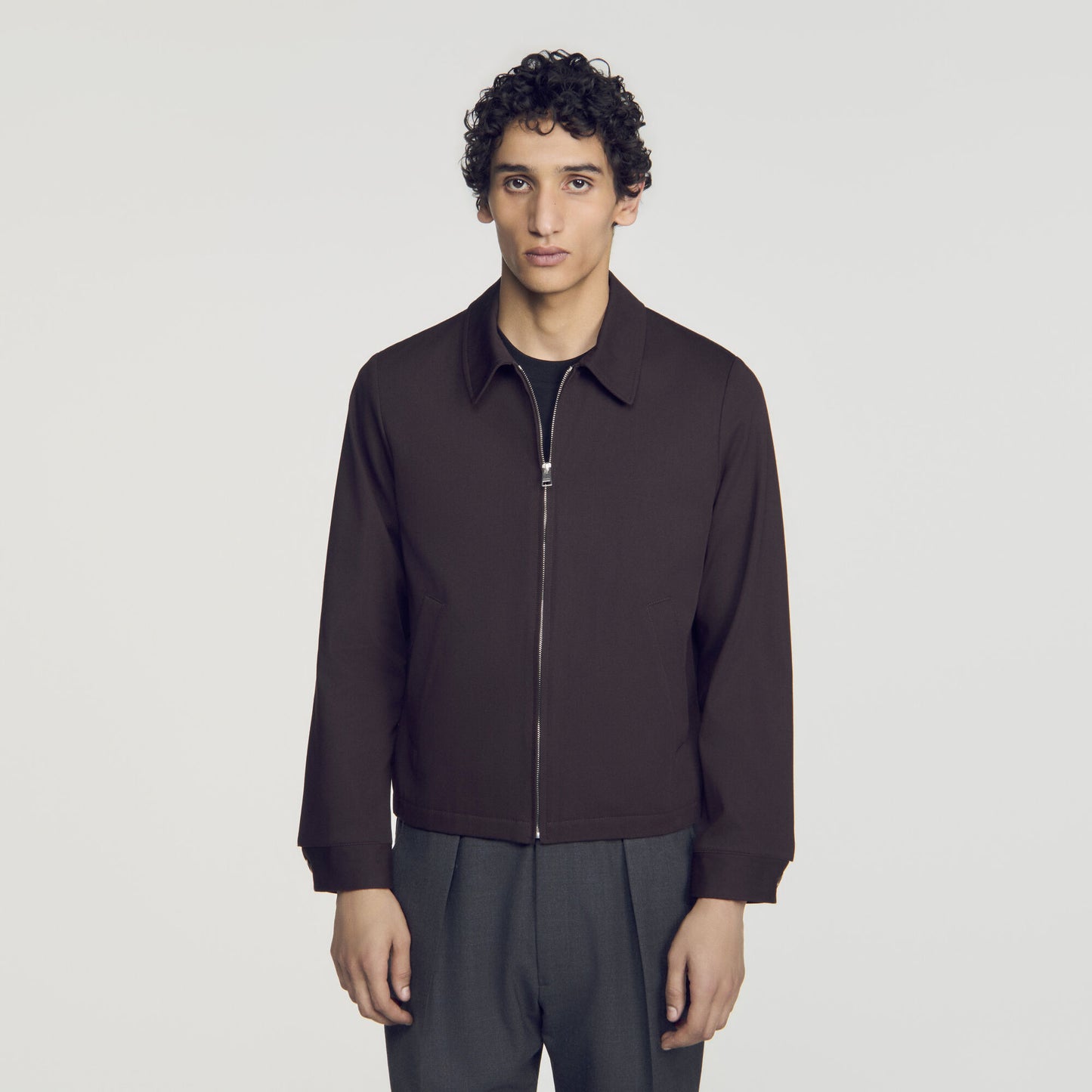 Cotton Jacket Worker Jacket Chocolate