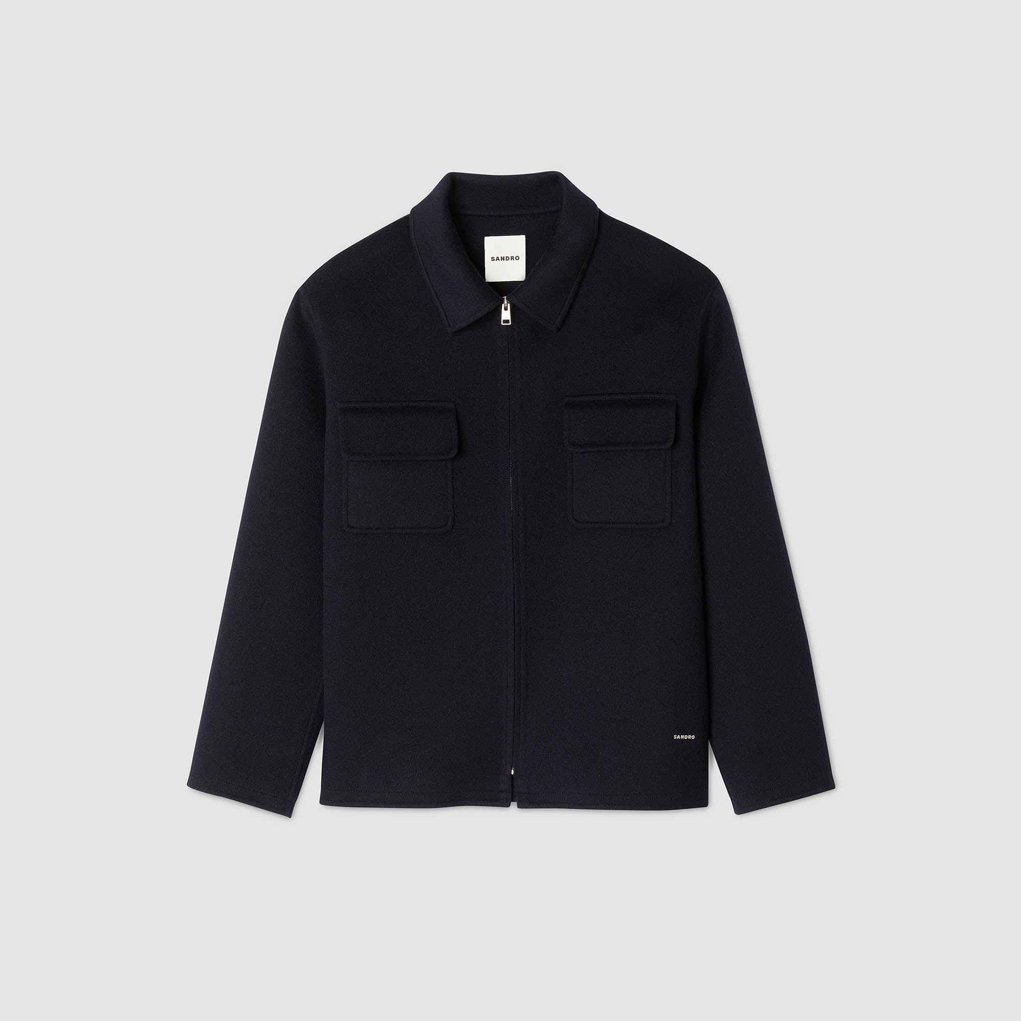 Betanew Zipped Overshirt Navy Blue