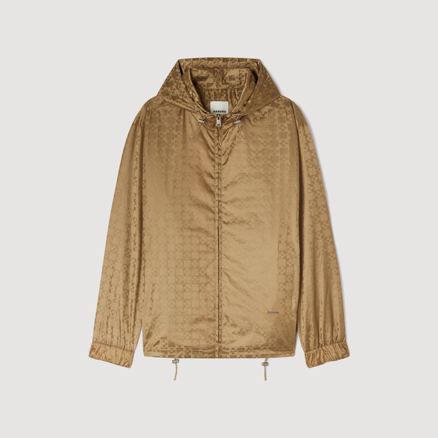 Surf Squarecross Nylon Jacquard Leger Square Cross Nylon Jacket Beige