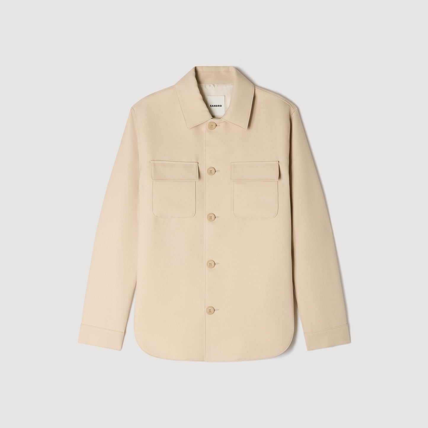 Overshirt Buttoned Overshirt Beige