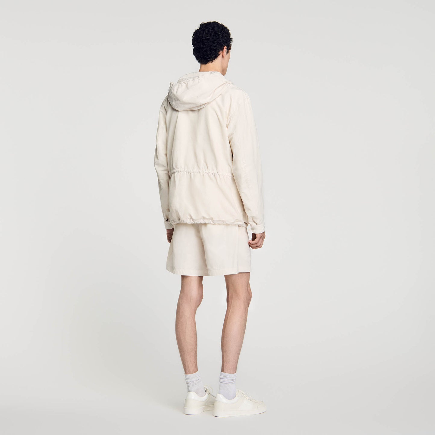 Hooded Windbreaker Ivory