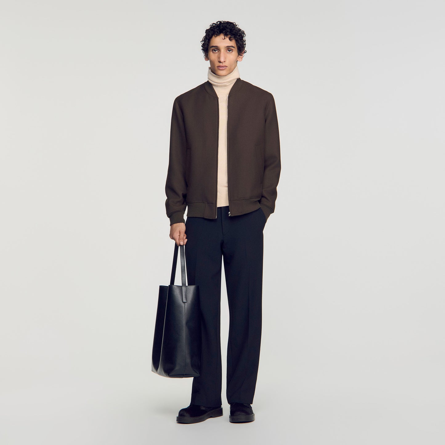 New Teddy Zip-up jacket Taupe