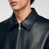 Plain Leather Jacket Black