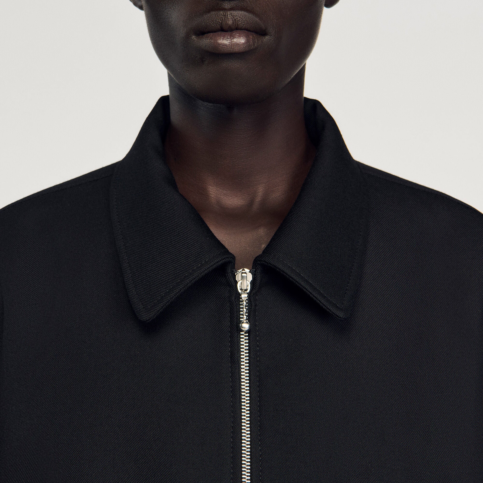 New Zipper Jacket Zip-Up Jacket Black