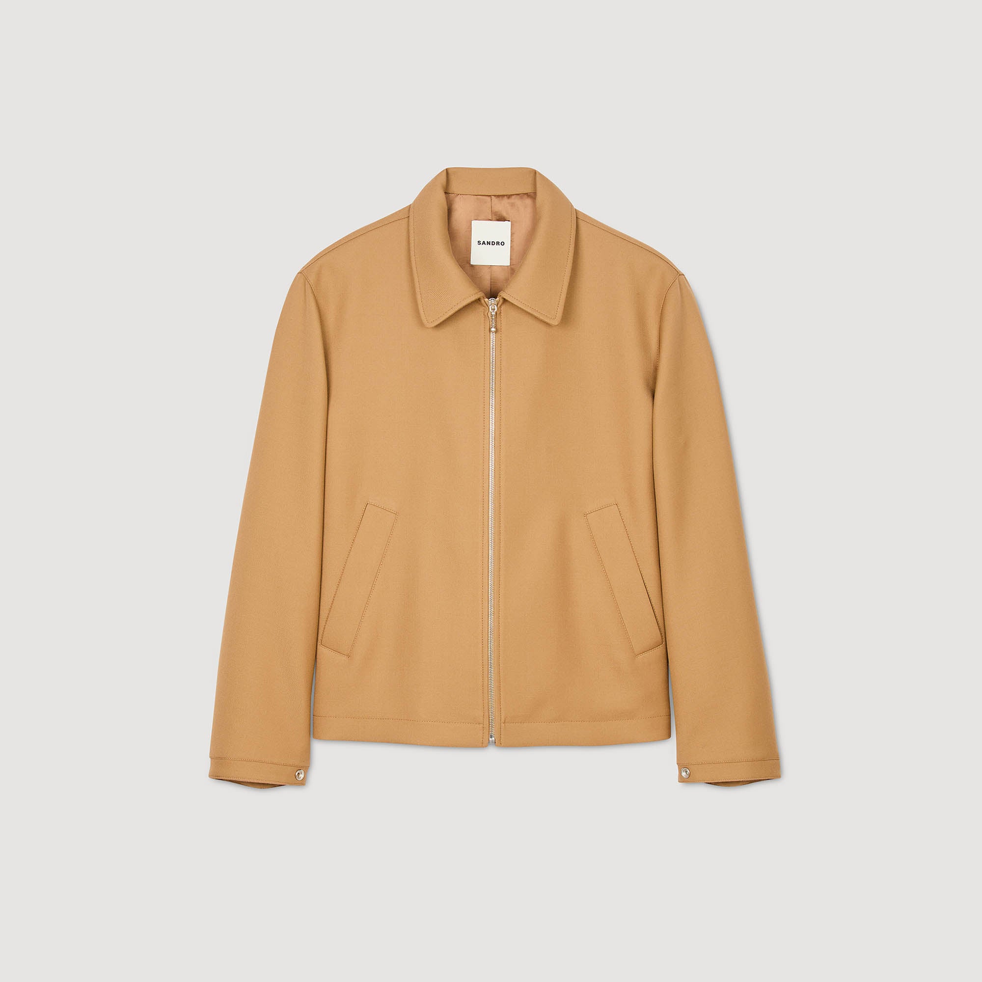 New Zipper Jacket Zip-Up Jacket Camel