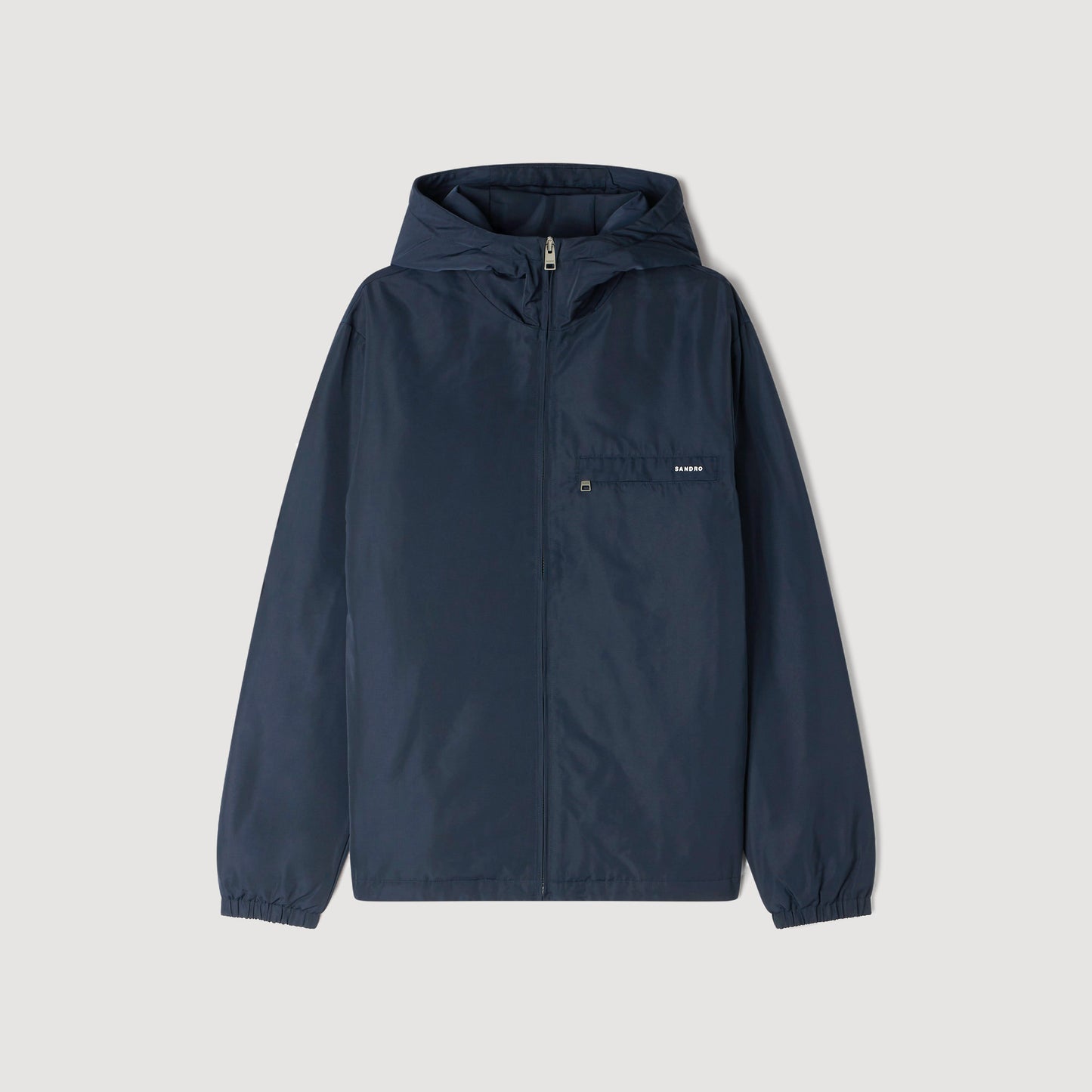Windy Padded Nylon Windbreaker Navy Blue