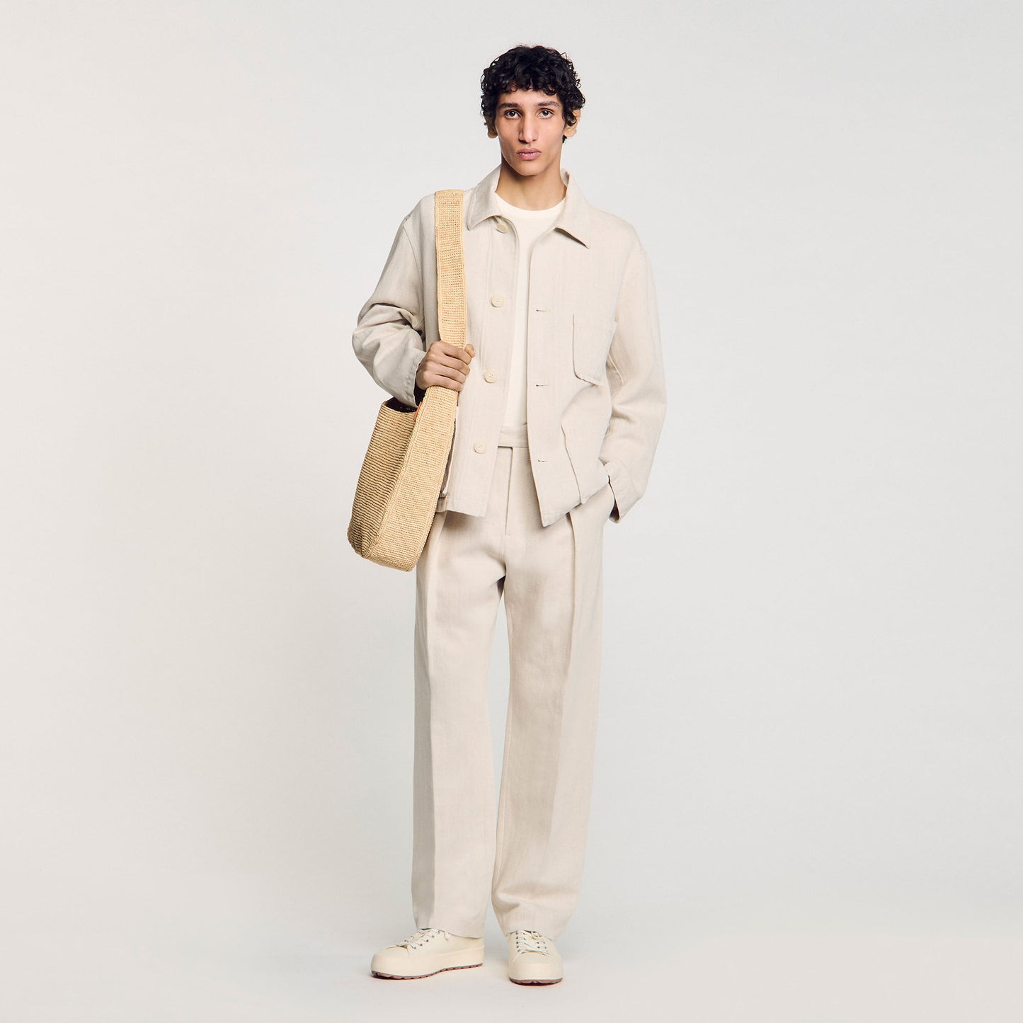 Worker Overshirt Linen Worker Jacket Oats