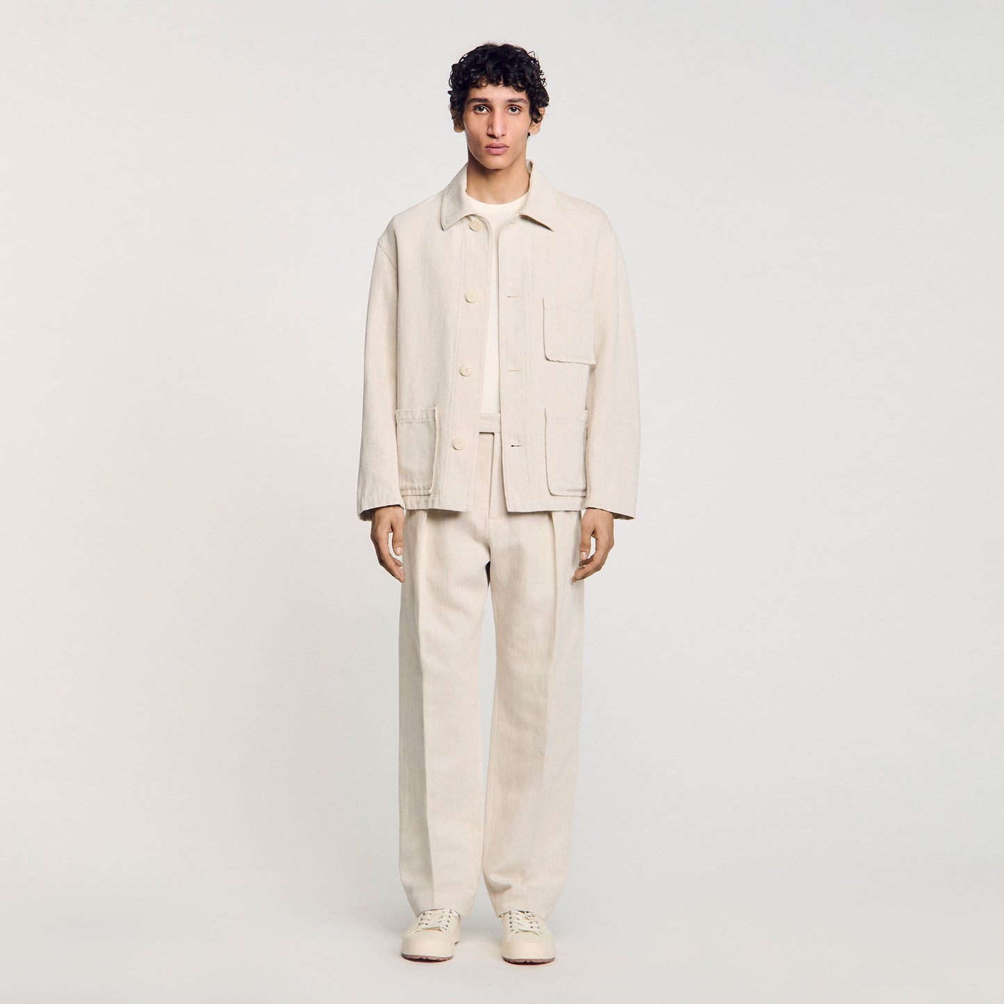 Worker Overshirt Linen Worker Jacket Oats