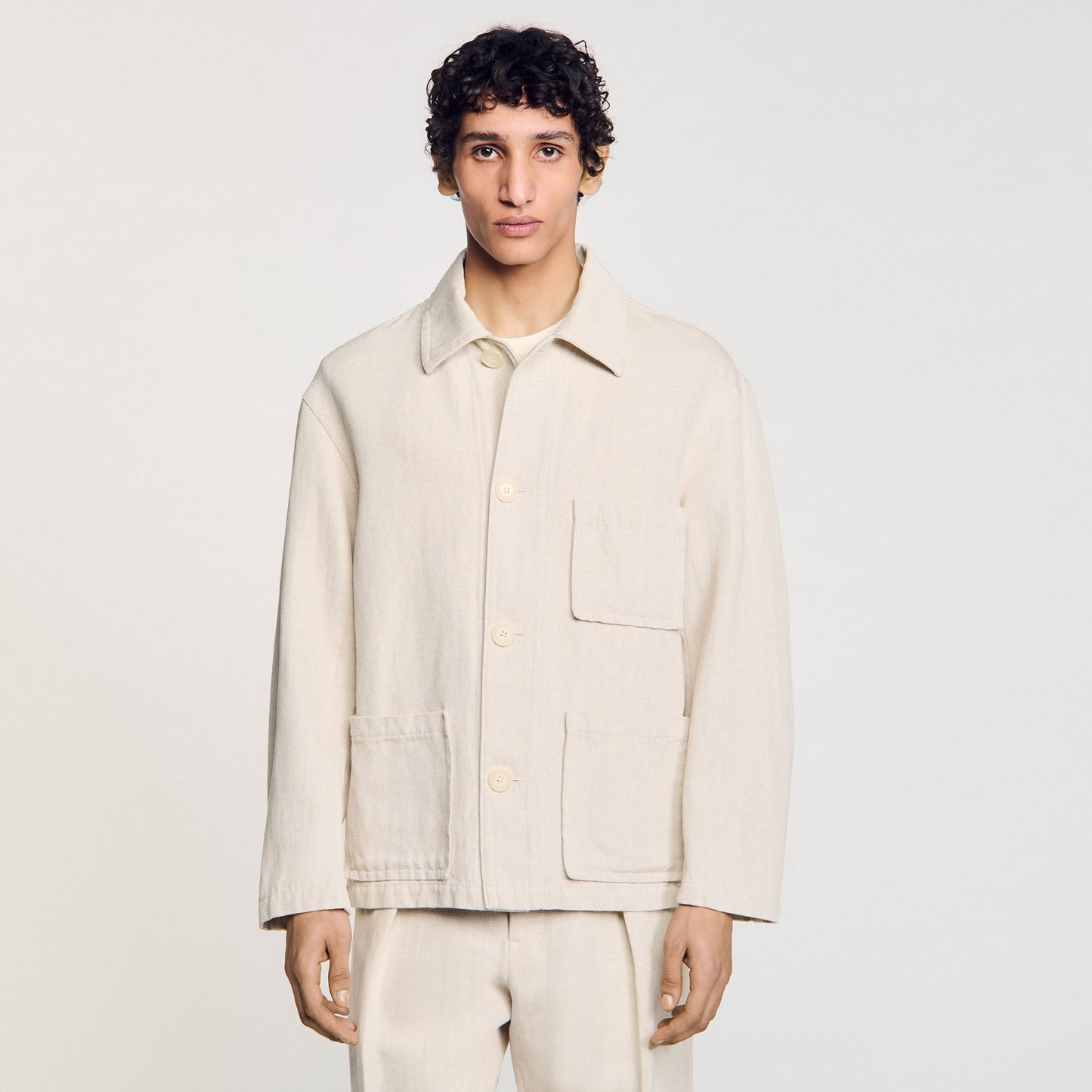 Worker Overshirt Linen Worker Jacket Oats