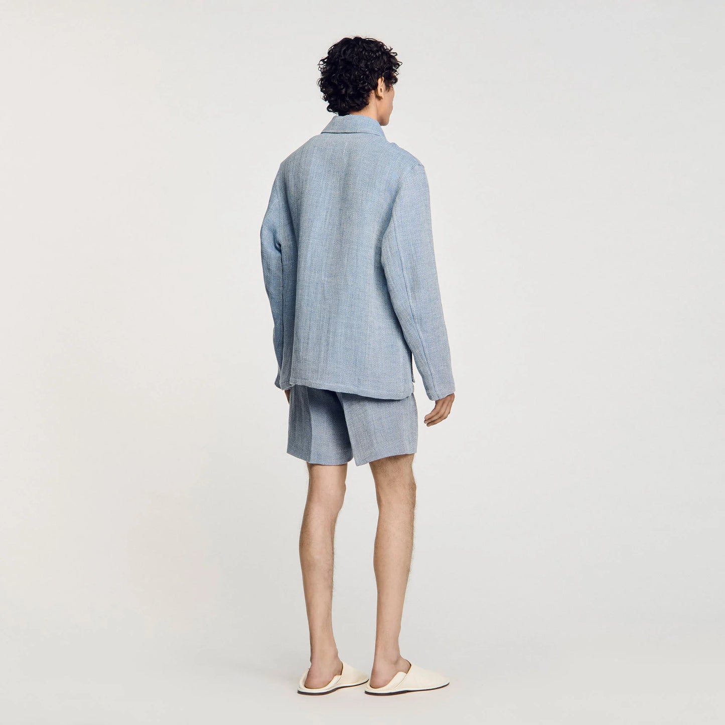 Worker Overshirt Linen Worker Jacket Chambray.