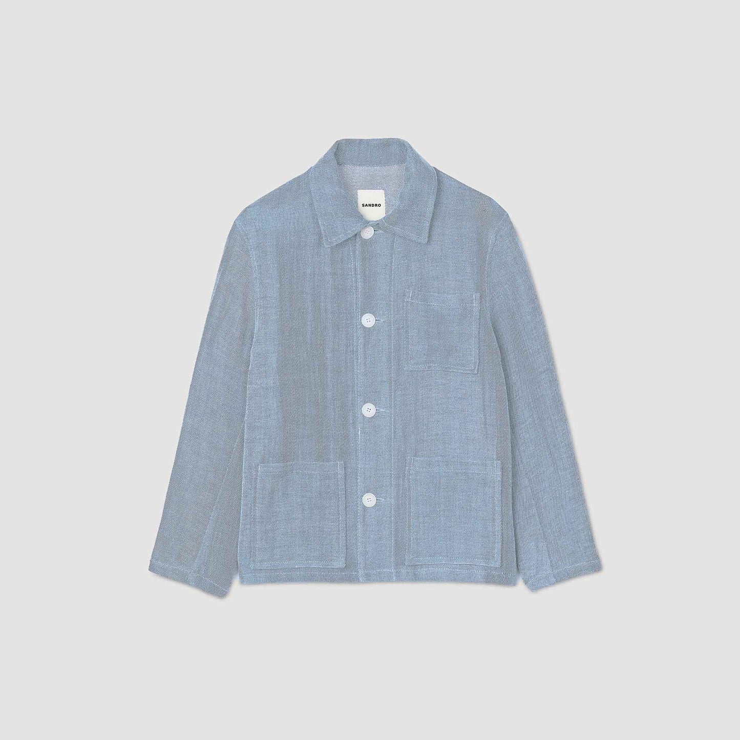 Worker Overshirt Linen Worker Jacket Chambray.