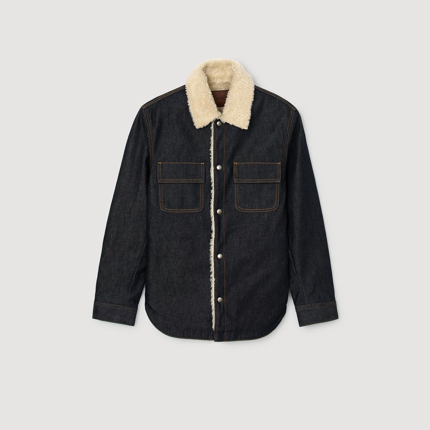 Denim Vintage Shearling Overshirt Denim Overshirt Raw-Denim
