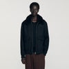 Aviator Wool Aviator Jacket With Shearling Black