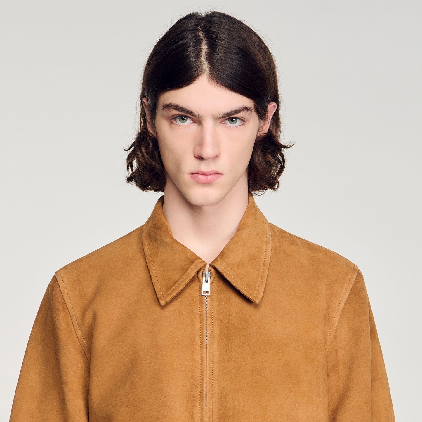 Thomas Jacket Nubuck Suede Leather Jacket Cognac