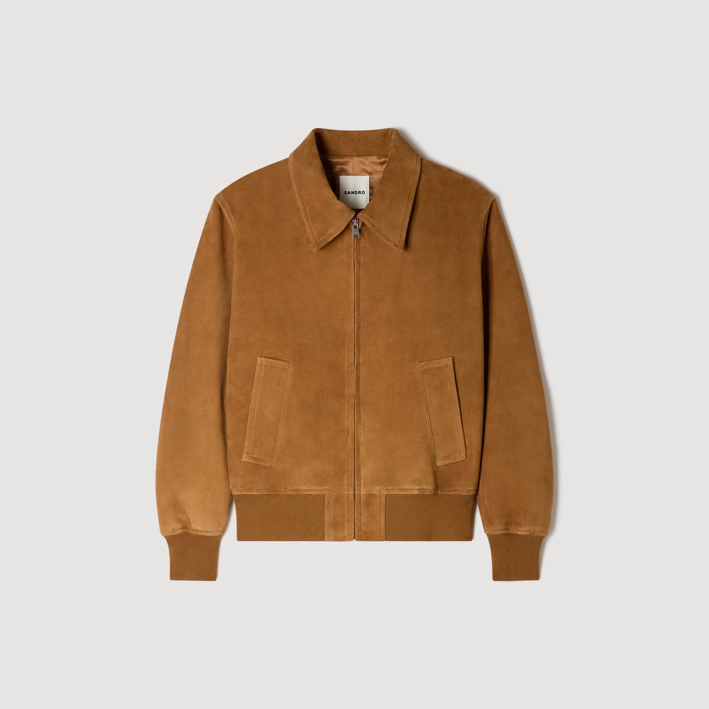 Thomas Jacket Nubuck Suede Leather Jacket Cognac