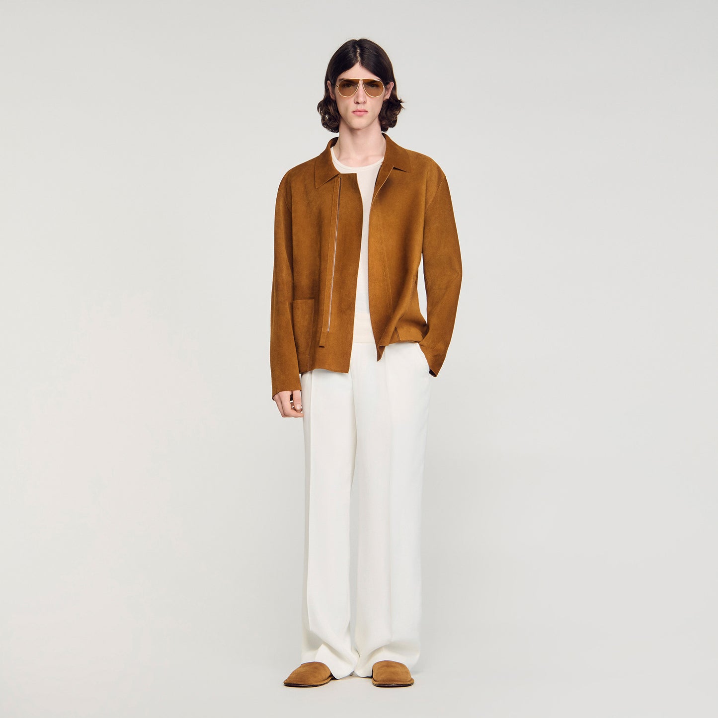 Thierry Jacket Split Leather Jacket Whisky