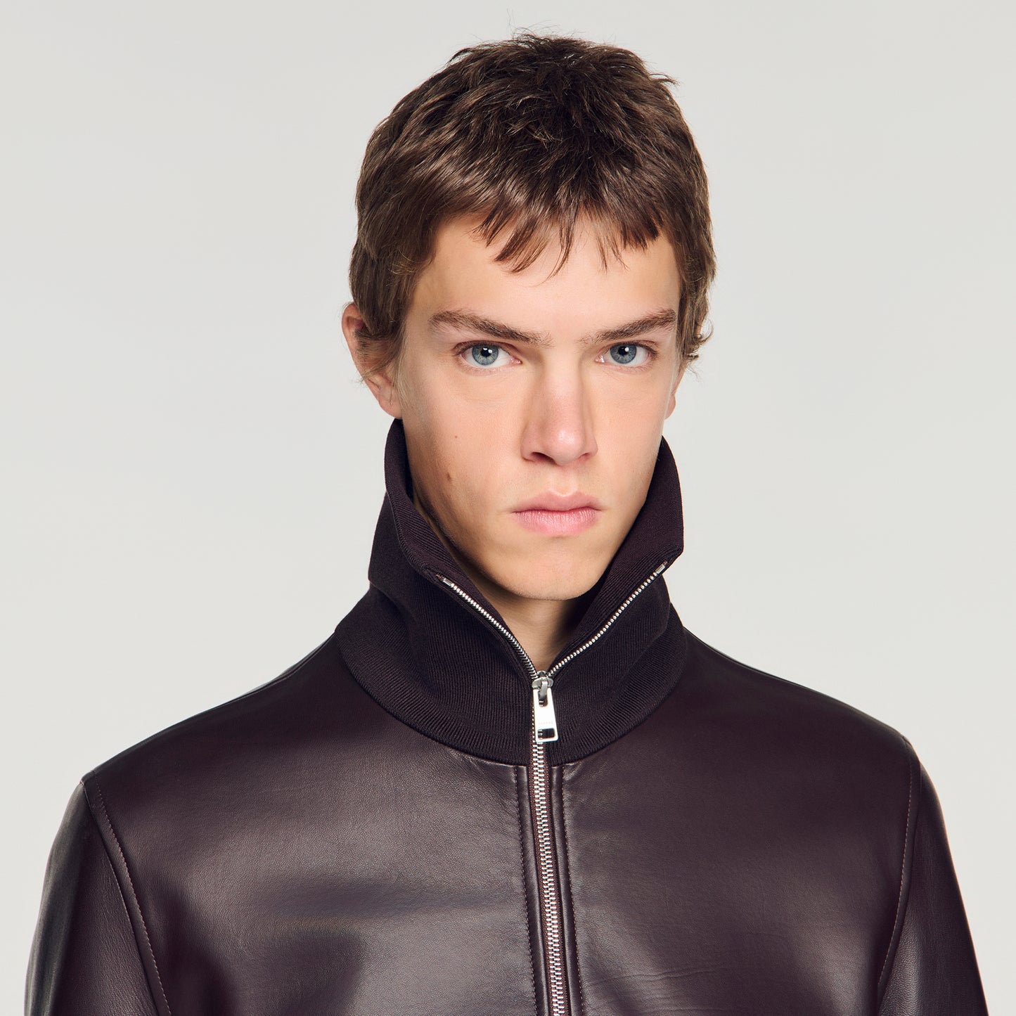 Harry Leather Jacket Zip-up leather jacket Chocolate