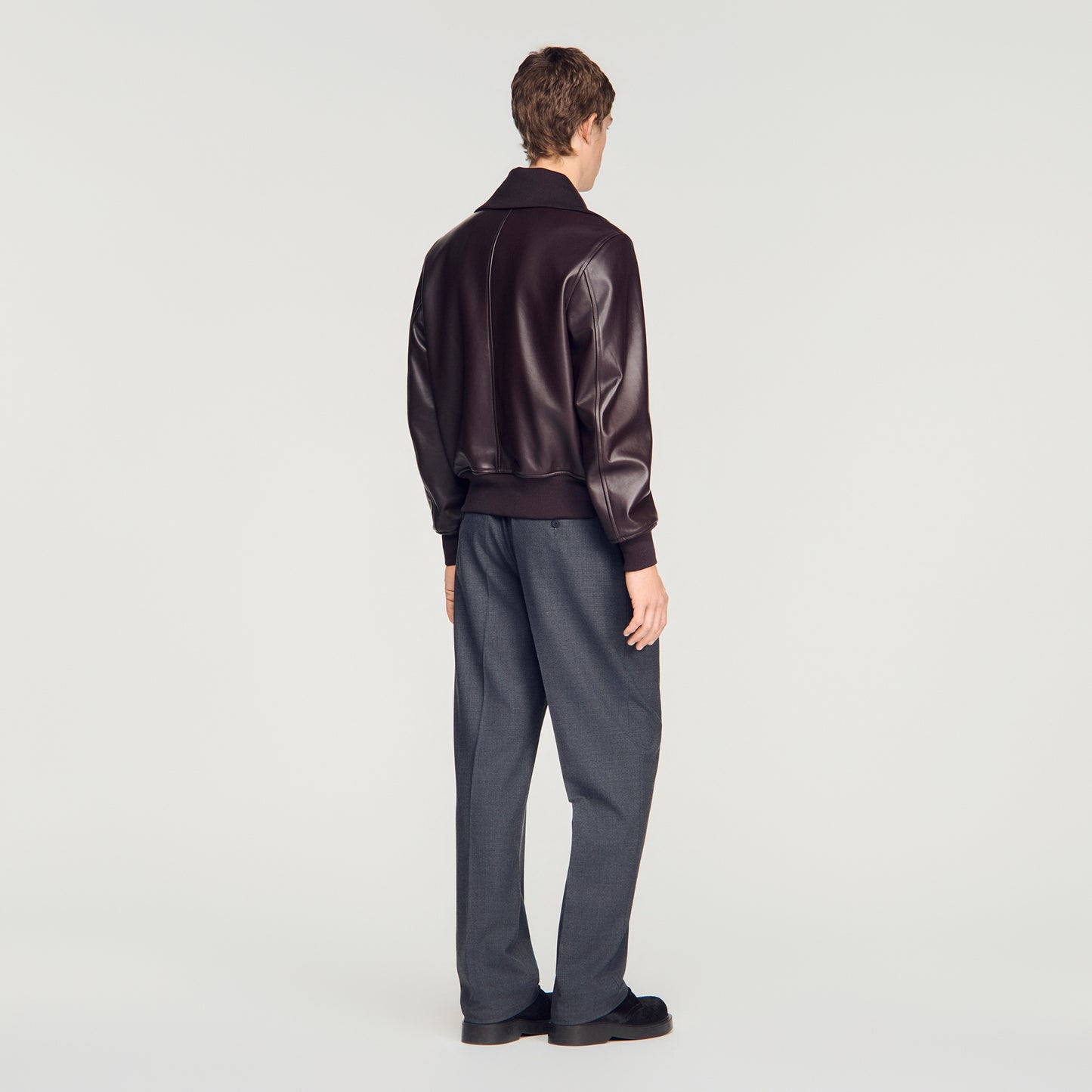 Harry Leather Jacket Zip-up leather jacket Chocolate