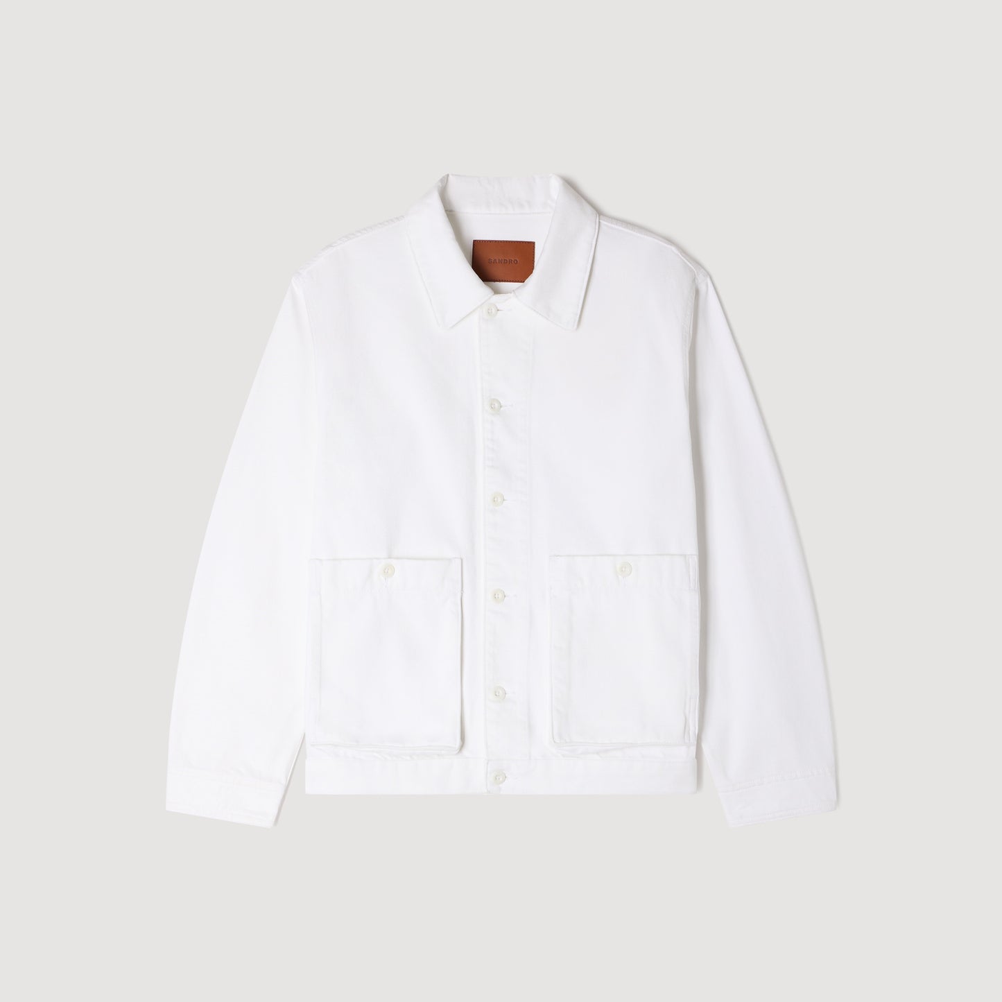 Worker Oversize White Denim Worker Jacket White