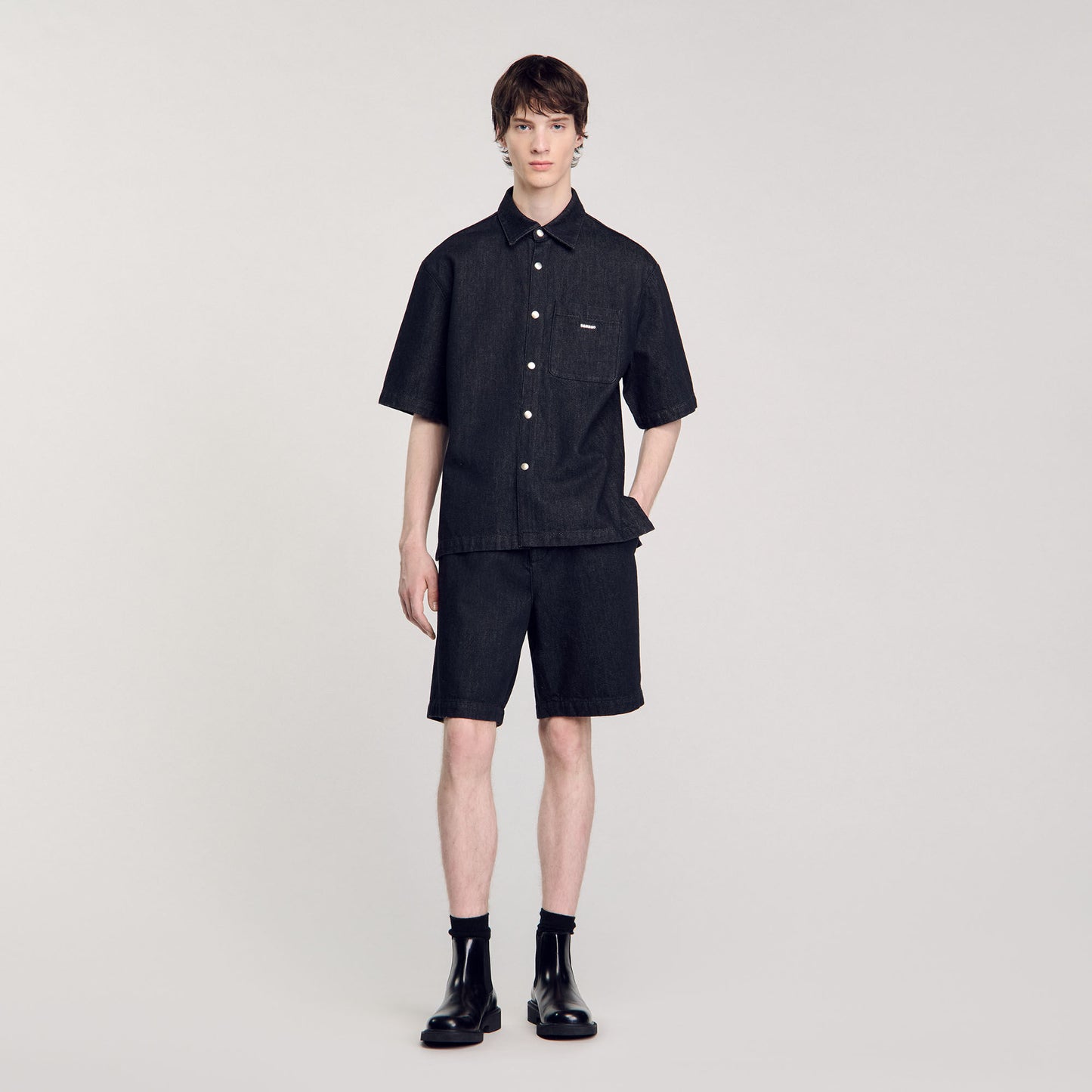 Denim Shirt Logo Black