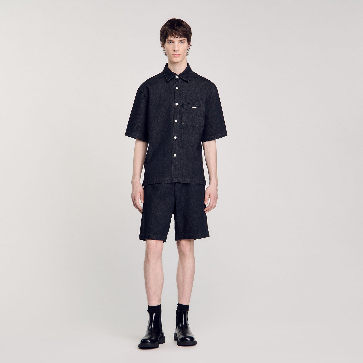 Denim Shirt Logo Black