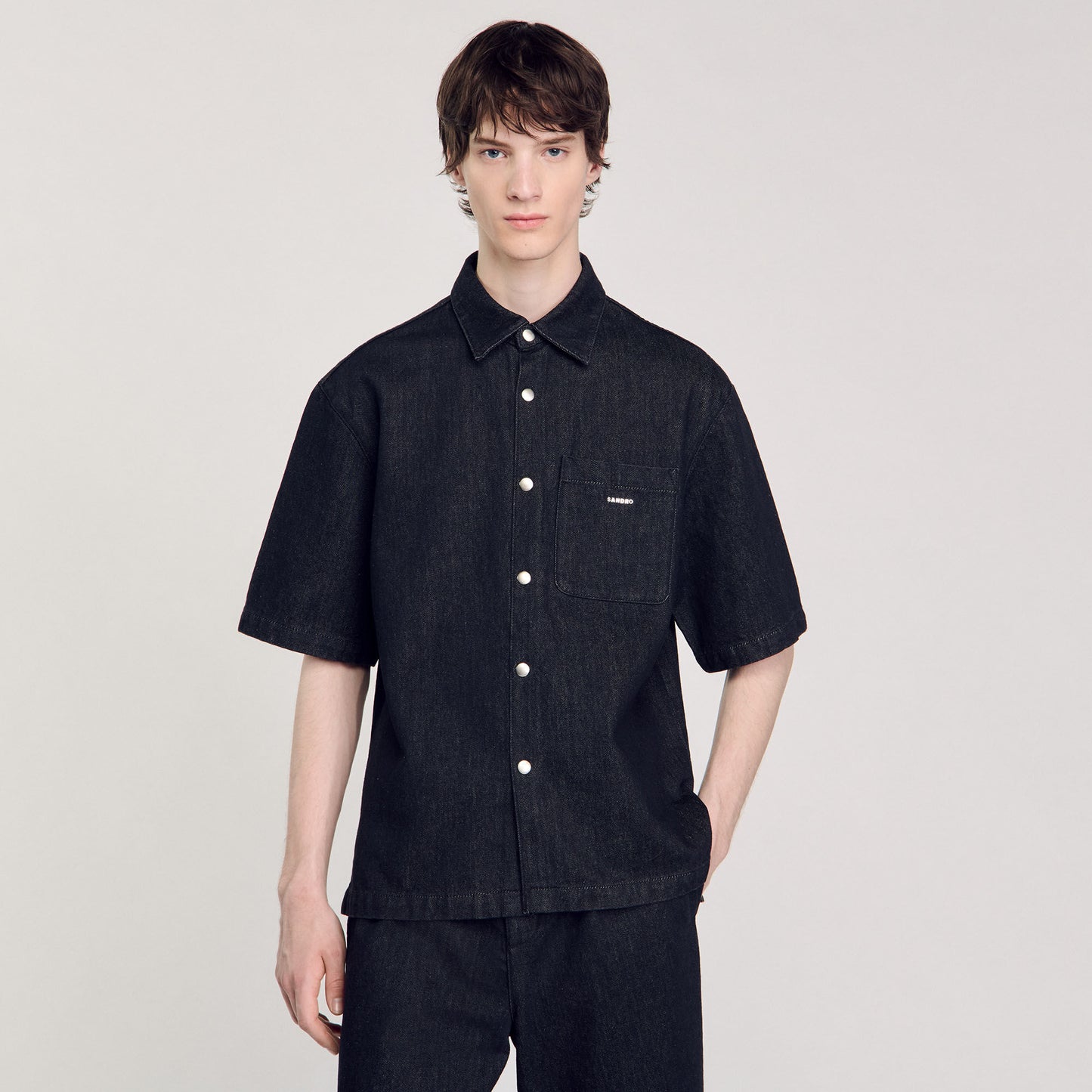 Denim Shirt Logo Black