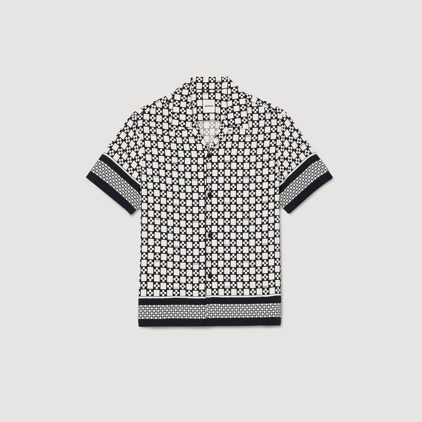 Cross Mc Square Cross Motif Flowing Blouse Black Black