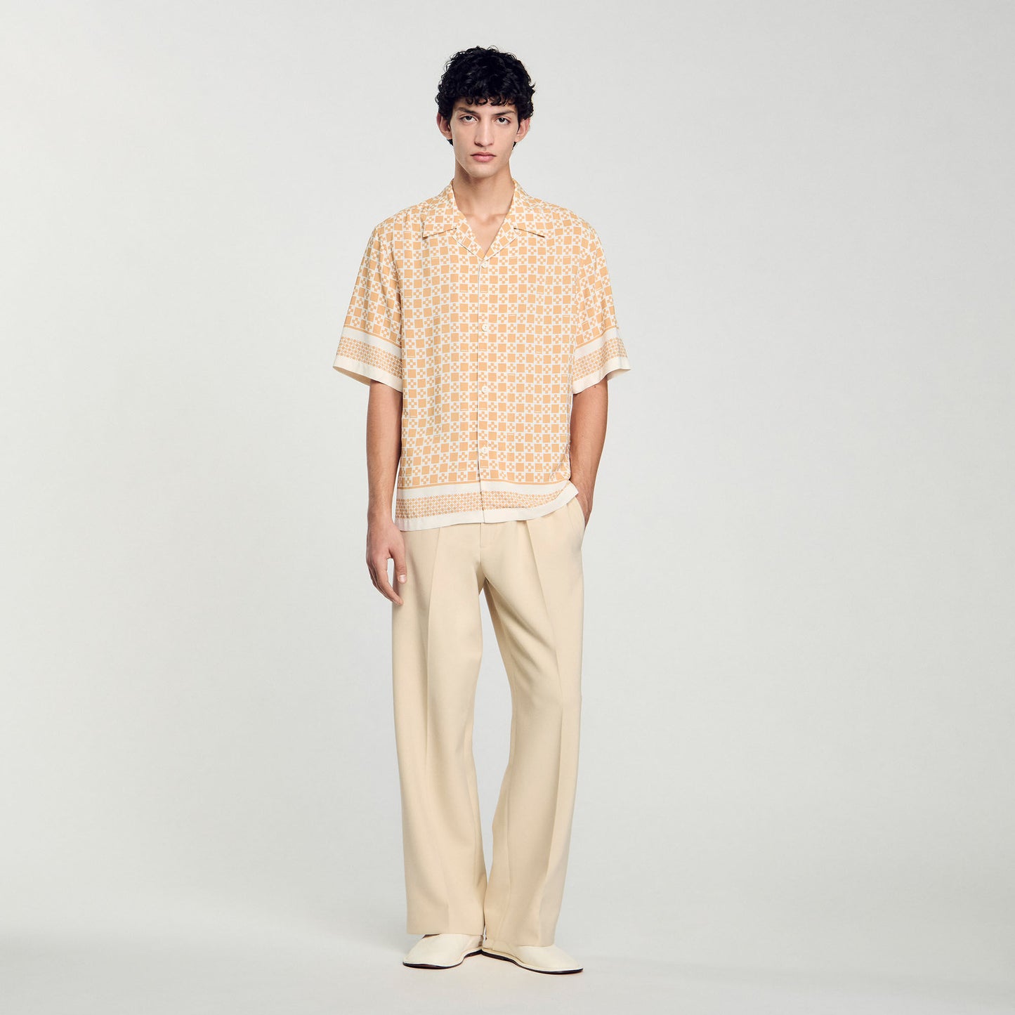 Cross Mc Square Cross Motif Flowing Blouse Fire Fire