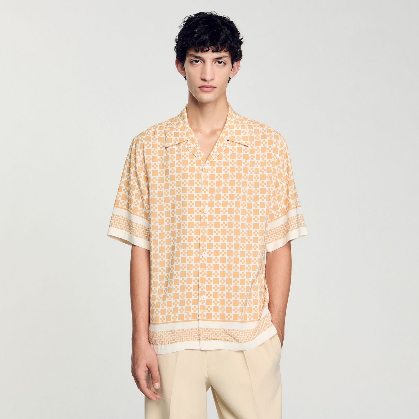 Cross Mc Square Cross Motif Flowing Blouse Fire Fire
