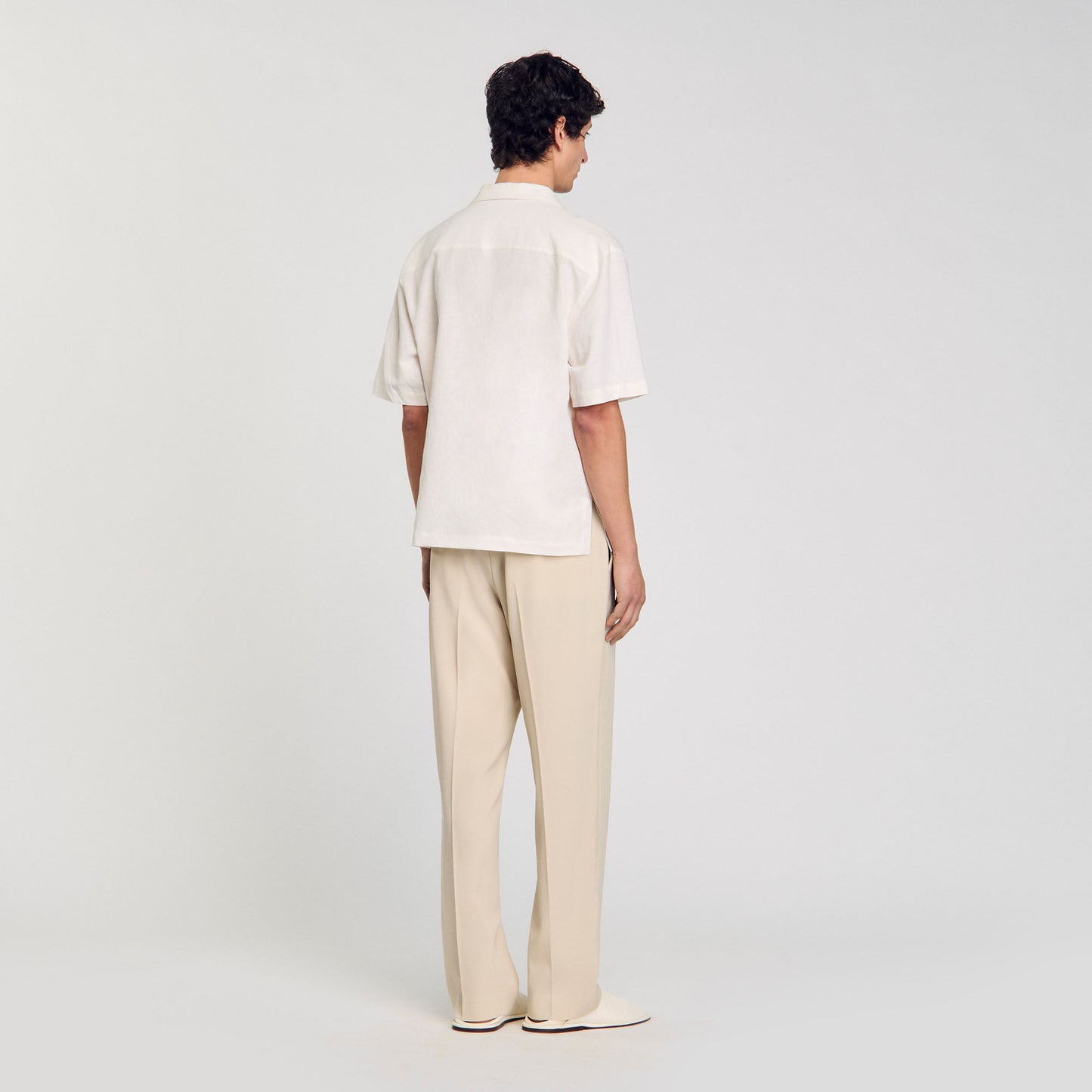 Requin Linen Mc Cotton And Linen Shirt Ivory.