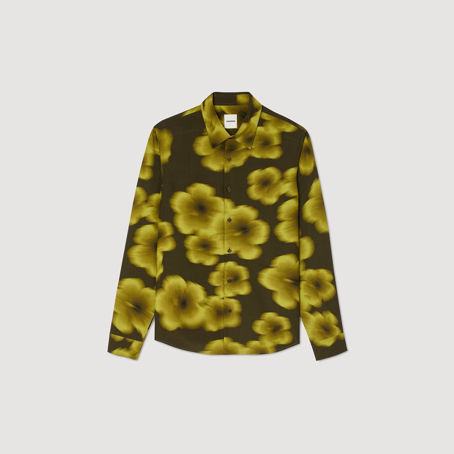Hawaiian Flowers Shirt Ls Loose-Fit Floral Shirt Super Green