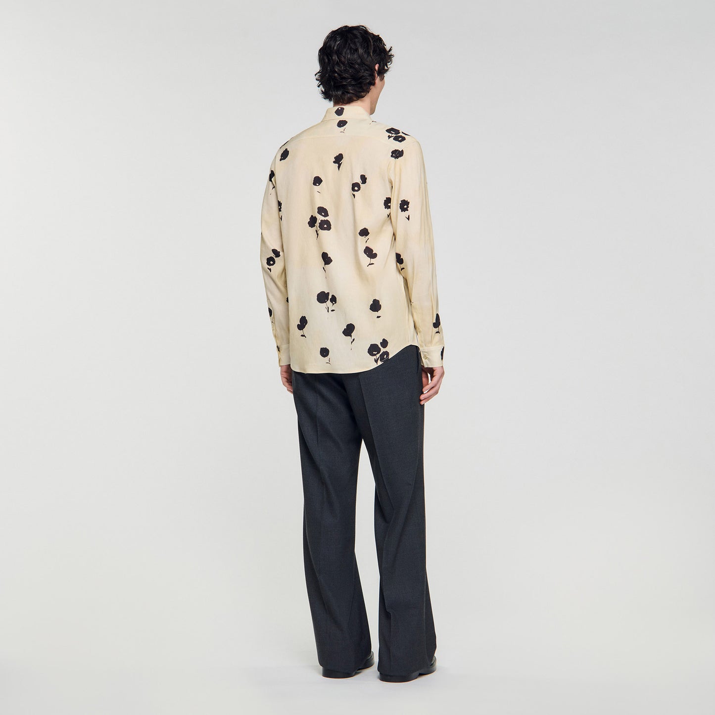 Waterflower Shirt Ls Floral Print Linen Shirt Off White