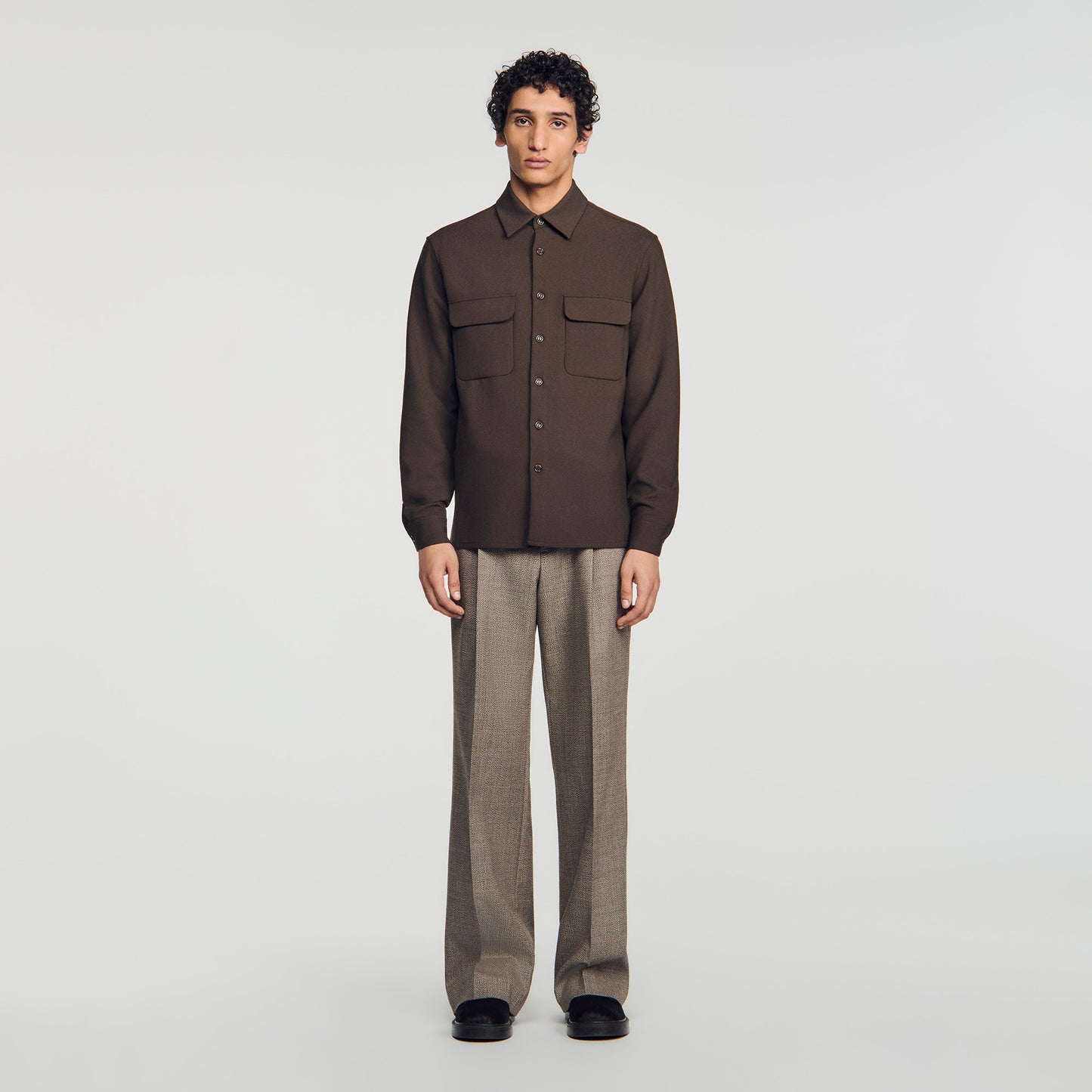 Joker Pocket Shirt with patch pockets Dark Taupe