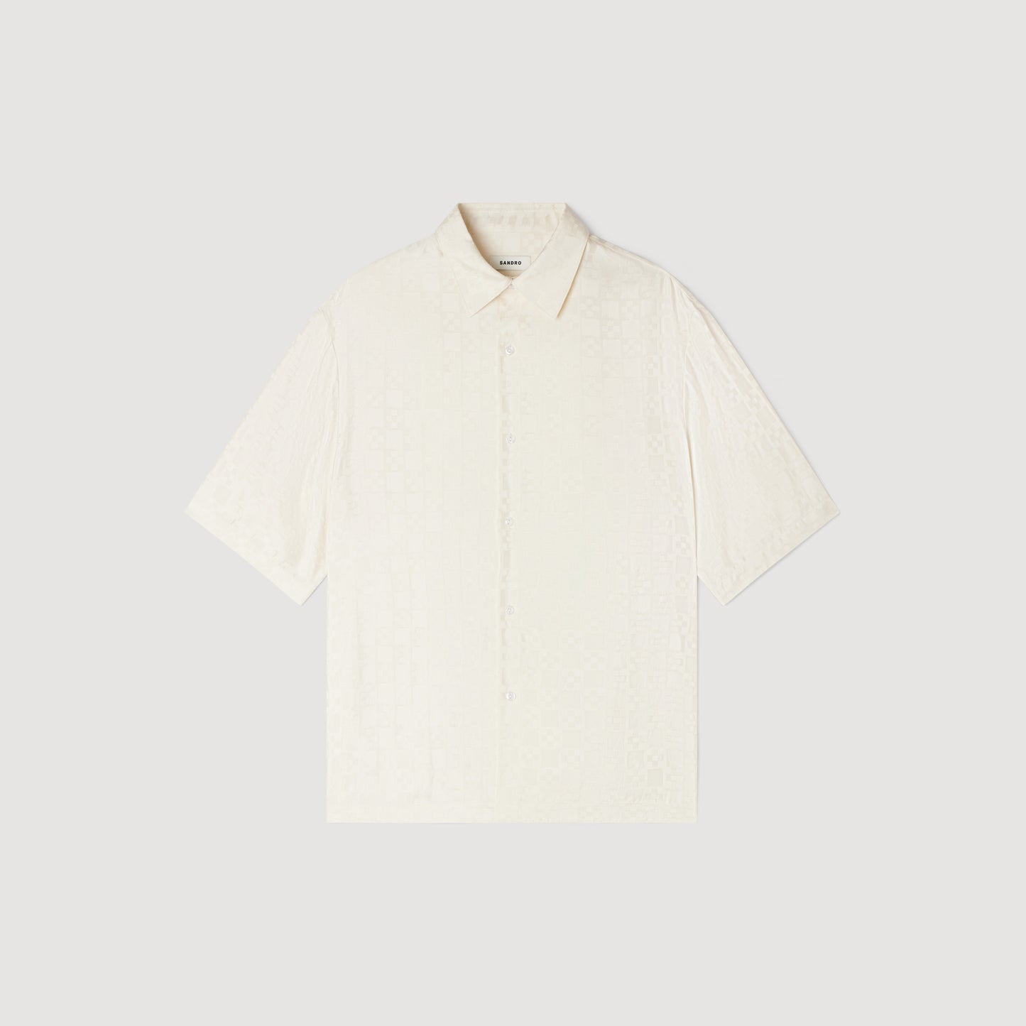 Jacquard Cross Shirt Mc Square Cross Loose-Fit Shirt White