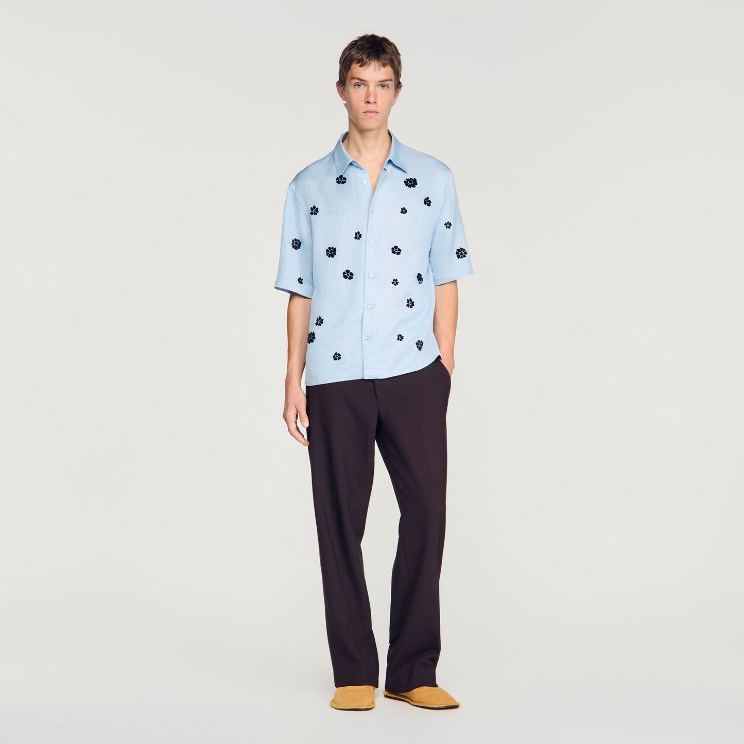 Velvet Flowers Mc Shirt Sky Blue