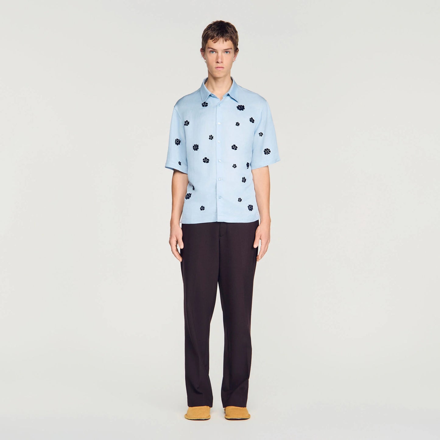 Velvet Flowers Mc Shirt Sky Blue