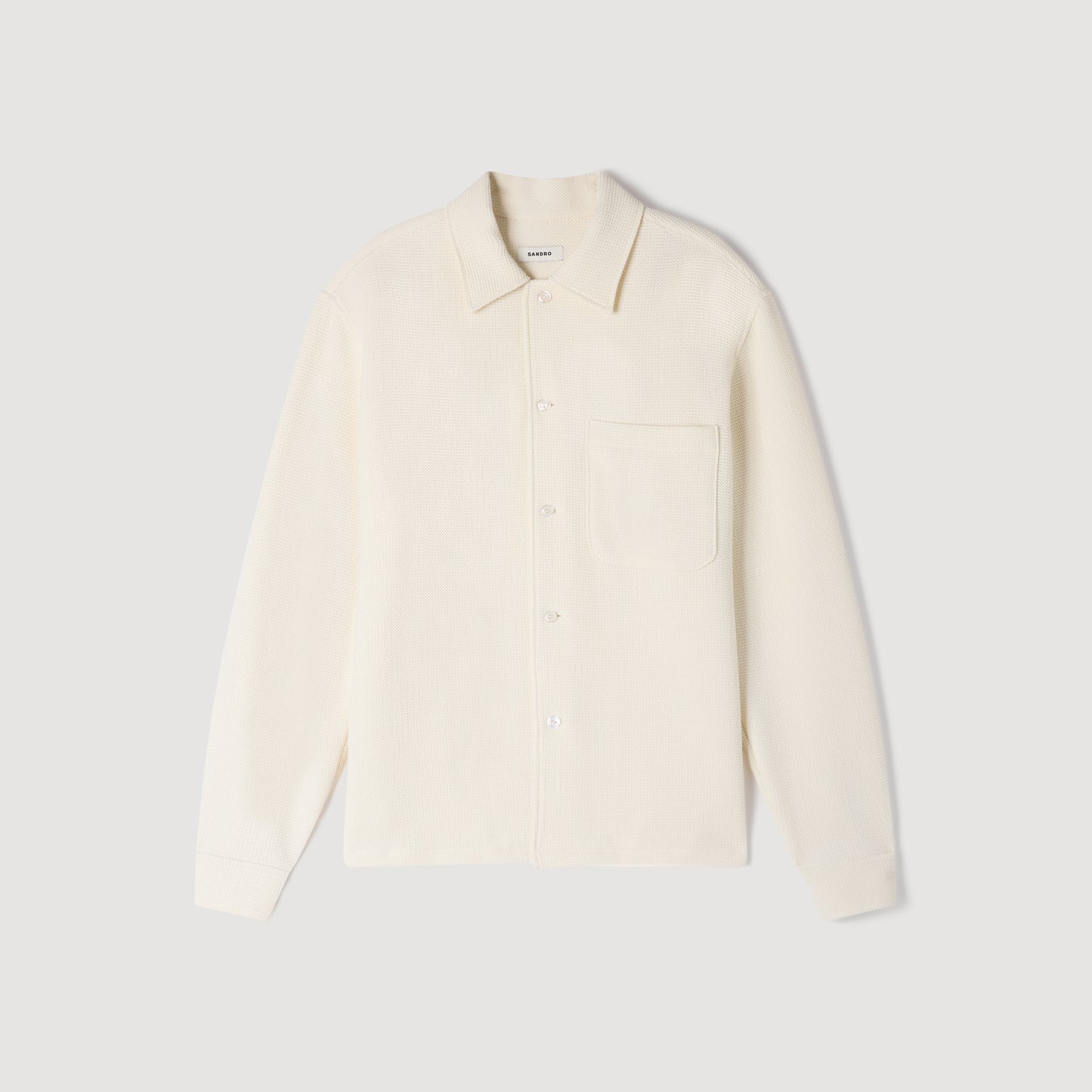Chemise New Coast Textured Shark Collar Shirt Ecru
